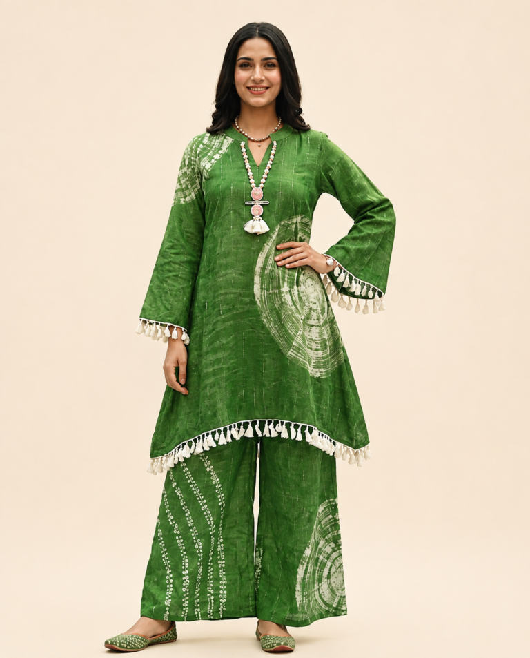 Green Batic Print Co-ord set