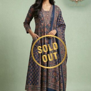 Blue Ajrakh Cotton Suit