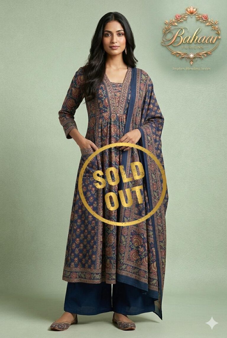 Blue Ajrakh Cotton Suit