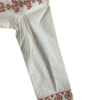 Ivory Cotton Rust Brown Embroidery Suit