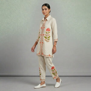 Ivory Cotton Linen Co-ord Set