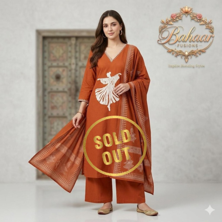 Rust Dancer’s Dream Cotton Suit Set