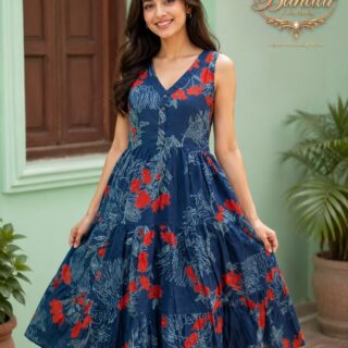Blue Cotton Dress