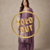 Dusky Silk Blend Plum Colour suit