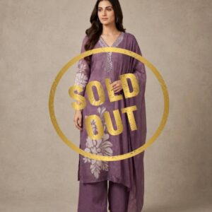 Dusky Silk Blend Plum Colour suit