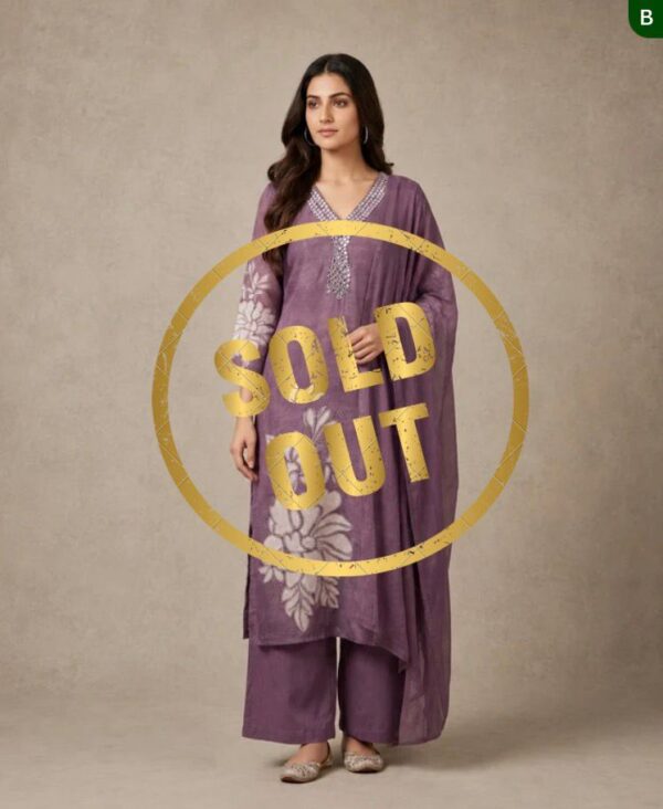 Dusky Silk Blend Plum Colour suit