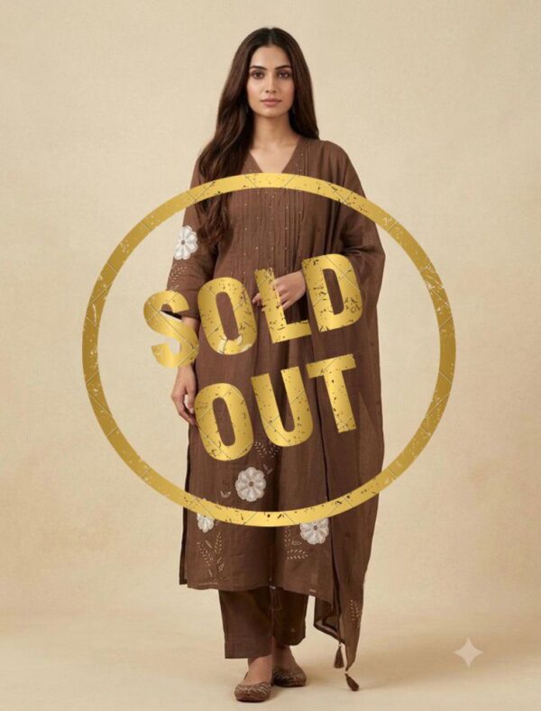 Mocha Brown Cotton Suit
