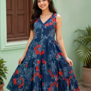 Blue Cotton Dress
