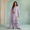 Lilac Chanderi Silk Suit