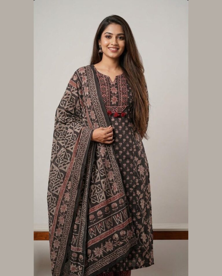 Charcol Black Ajrak Print suit